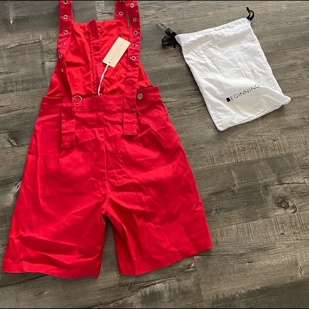 Brand New Red Overalls